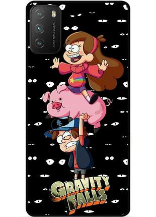 Силіконовий чохол бампер для xiaomi poco m3 з малюнком гравіті фолз gravity falls