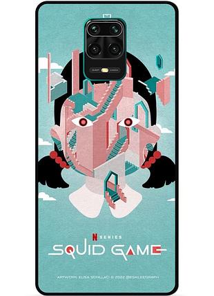 Силиконовый чехол для xiaomi redmi note 9s с рисунком игра в кальмара squid game