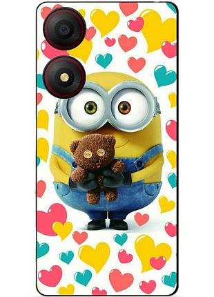 Чехол силиконовый бампер для zte blade a34 с рисунком миньон боб minion