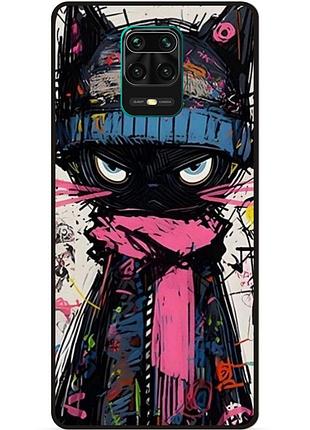Силіконовий бампер чохол для xiaomi redmi note 9s з малюнком кот аниме marvel