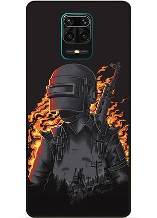 Силіконовий чохол бампер для xiaomi redmi note 9s з малюнком pubg пабг