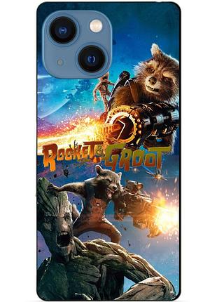 Силіконовий чохол бампер для iphone 15 plus rocket groot ракета грут стражі галактики