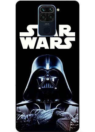 Силиконовый бампер чехол для xiaomi redmi note 9 с рисунком star wars звездные войны дарт вейдер
