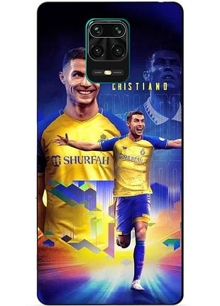 Силіконовий чохол бампер для xiaomi redmi note 9s з малюнком роналдо аль наср ronaldo
