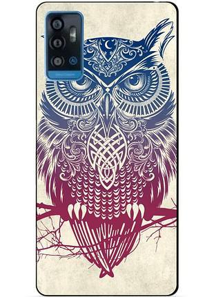Чехол силиконовый бампер для zte blade a71 с рисунком сова