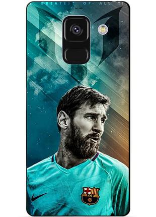 Чехол силиконовый бампер для samsung a8 plus с рисунком leo messi месси
