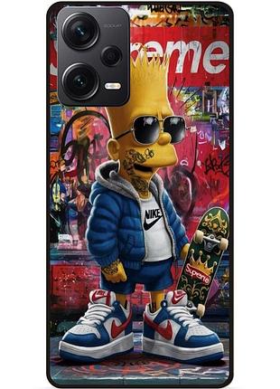 Чехол силиконовый бампер для xiaomi redmi note 12 pro plus с рисунком барт симпсон marvel simpsons