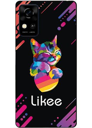 Чехол силиконовый бампер для zte blade a31 с рисунком likee лайки