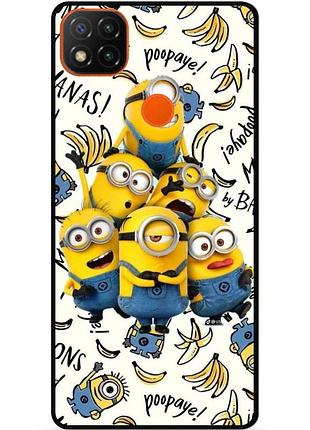 Силіконовий чохол бампер для xiaomi redmi 9c з малюнком міньйони minion