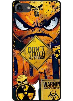 Чехол силиконовый бампер для iphone 6 с рисунком глаза dont touch my phone