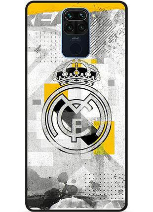 Чехол силиконовый бампер для xiaomi redmi note 9 с рисунком real madrid реал мадрид