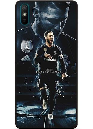 Силіконовий чохол бампер для xiaomi redmi 9a з малюнком sergio ramos серхио рамос