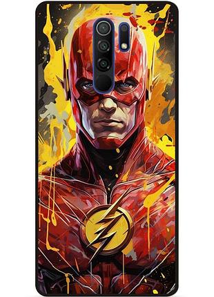 Чехол силиконовый бампер для xiaomi redmi note 8 pro с рисунком flash marvel человек молния
