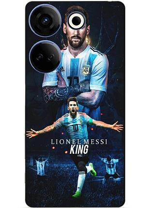 Чехол силиконовый бампер для tecno camon 20 pro с рисунком messi аргентина месси