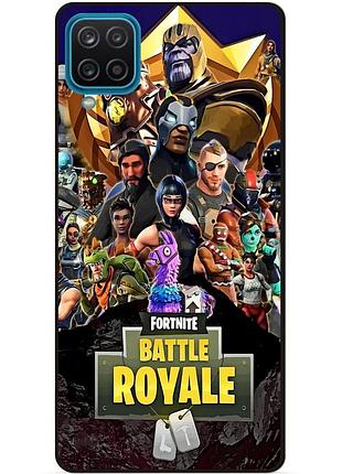 Силиконовый бампер чехол для samsung a22 с рисунком фортнайт fortnite