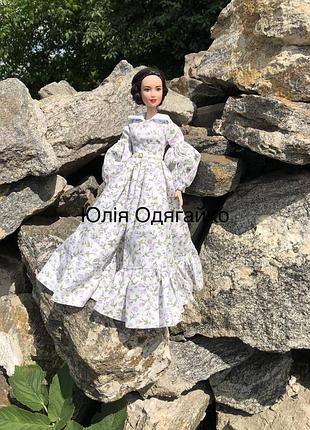 Одяг для ляльки барбі, довга сукня. плаття для ляльки barbie
