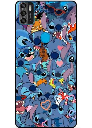 Чехол силиконовый бампер для zte blade a7s лило и стич stitch