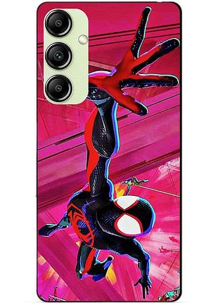 Чехол силиконовый бампер для samsung m52 с рисунком spider man человек паук майлз моралес