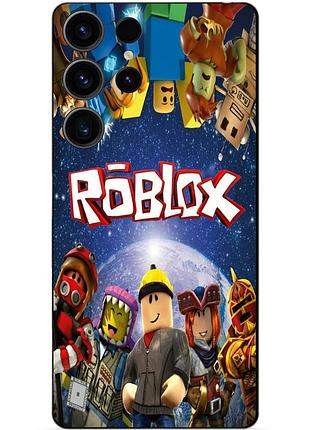Силіконовий чохол бампер для samsung s23 ultra з малюнком роблокс roblox