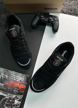 Reebok classic m all black 10