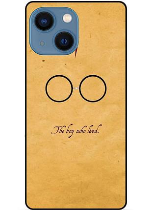 Силиконовый бампер чехол для iphone 13 mini с рисунком гарри поттер harry potter очки