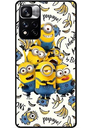 Силіконовий чохол бампер для xiaomi redmi note 11 pro plus 5g з малюнком міньйони minion