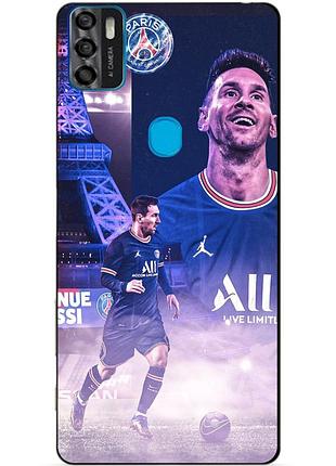 Силіконовий чохол бампер для zte blade a7s з малюнком messi psg мессі