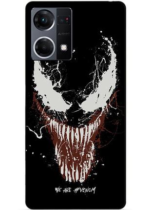 Силіконовий чохол бампер для oppo reno 7 з малюнком веном venom