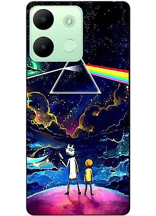 Чехол силиконовый бампер для infinix smart 7 hd с рисунком рик и морти rick and morty