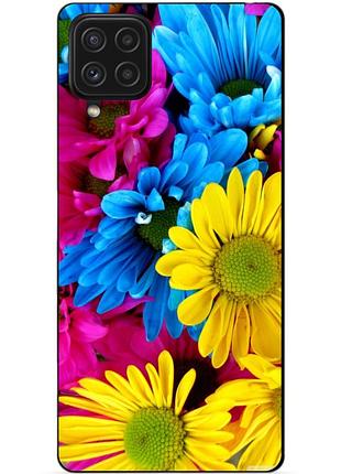 Силіконовий чохол бампер для samsung m32 з малюнком хризантеми квіти