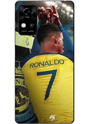 Чехол силиконовый бампер для zte blade a31 с рисунком ronaldo аль наср роналдо