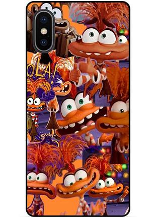 Чехол силиконовый бампер для iphone xs max с рисунком головоломка тревожность