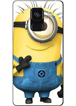 Силіконовий чохол бампер для samsung a8 plus з малюнком міньйон кевін minion