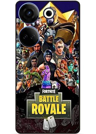 Силіконовий чохол бампер для tecno camon 20 pro з малюнком фортнайт fortnite