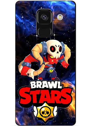 Чехол силиконовый бампер для samsung a8 plus с героем космический бравл бо