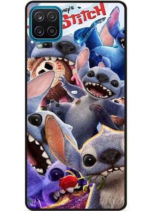 Силиконовый чехол бампер для samsung m12 с картинкой stitch стич