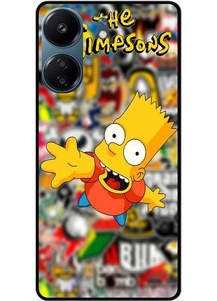 Чехол силиконовый бампер для xiaomi poco c65 с рисунком симпсоны simpsons бард