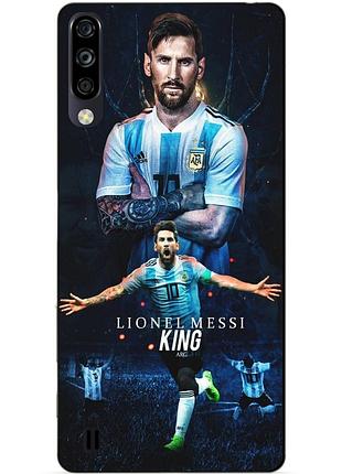 Чехол силиконовый бампер для zte blade a7 2020 с рисунком messi аргентина месси
