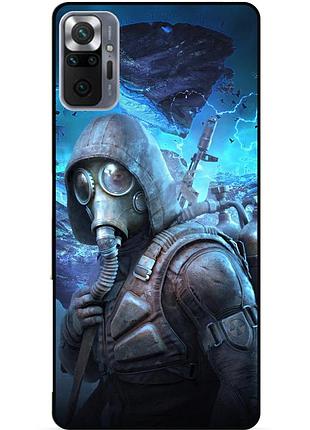 Силіконовий бампер чохол для xiaomi redmi note 10 pro з малюнком stalker сталкер