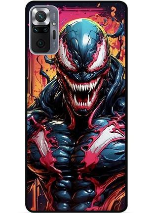 Чехол силиконовый бампер для xiaomi redmi note 10 pro с рисунком веном marvel venom