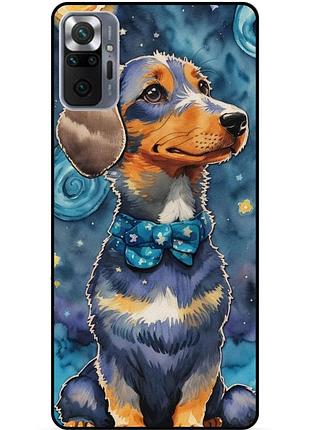 Силиконовый бампер чехол для xiaomi redmi note 10 pro с рисунком пес звездная ночь ван гог