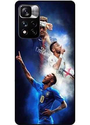Силиконовый бампер чехол для xiaomi redmi note 11 pro plus 5g с рисунком неймар neymar