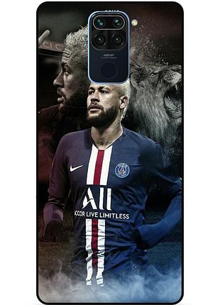 Силиконовый бампер чехол для xiaomi redmi note 9 с рисунком neymar неймар