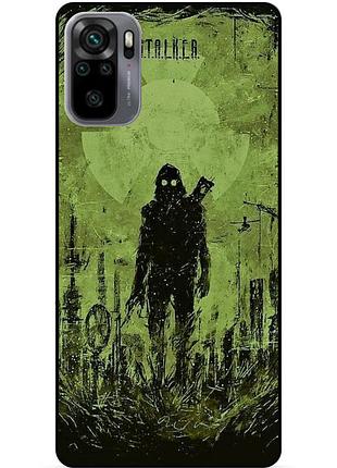 Чехол силиконовый бампер для xiaomi redmi note 10s с картинкой сталкер stalker
