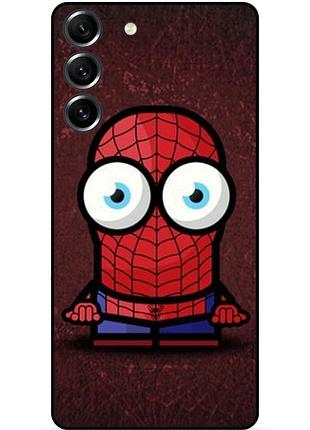 Силиконовый бампер чехол для samsung s21 fe с рисунком миньон человек паук spider man