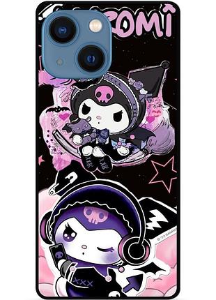 Силіконовий бампер чохол для iphone 13 з малюнком kuromi куроми