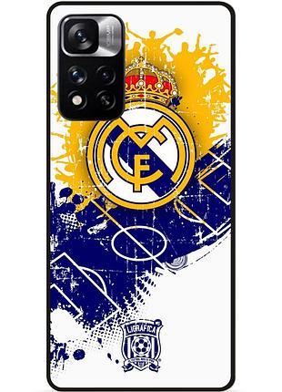 Чехол силиконовый бампер для xiaomi redmi note 11 pro plus 5g с рисунком реал мадрид real madrid