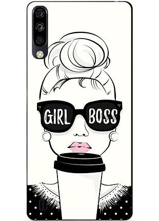 Чехол силиконовый бампер для zte blade a7 2020 с рисунком girl boss