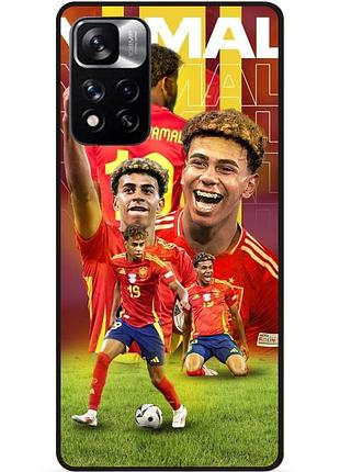 Силіконовий чохол бампер для xiaomi redmi note 11 pro plus 5g з малюнком ламин ямаль lamine yamal испания