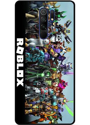 Силіконовий чохол бампер для xiaomi redmi 9 з малюнком roblox роблокс